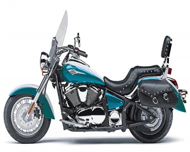 Kawasaki Vulcan Classic Motorcycle Paint By Numbers