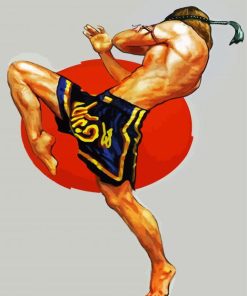 Kick Boxing Fighter paint by number