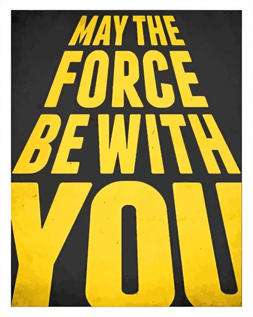 May The Force With You Poster Paint By Numbers