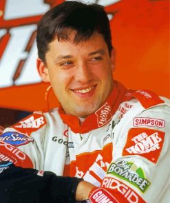 Motorsports Racing Driver Tony Stewart paint by number