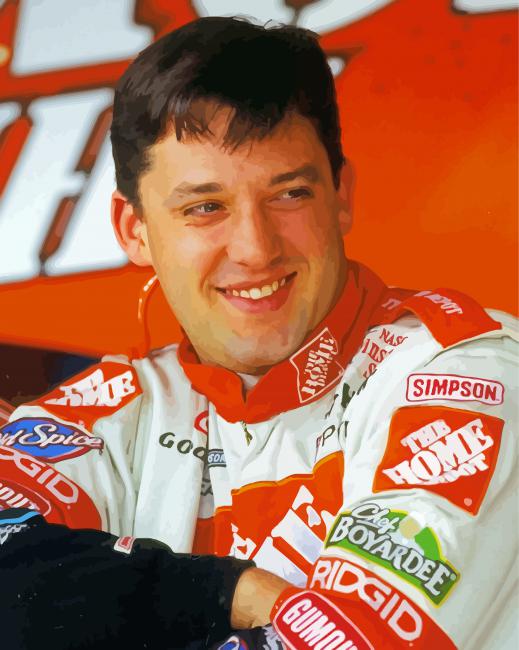 Motorsports Racing Driver Tony Stewart paint by number
