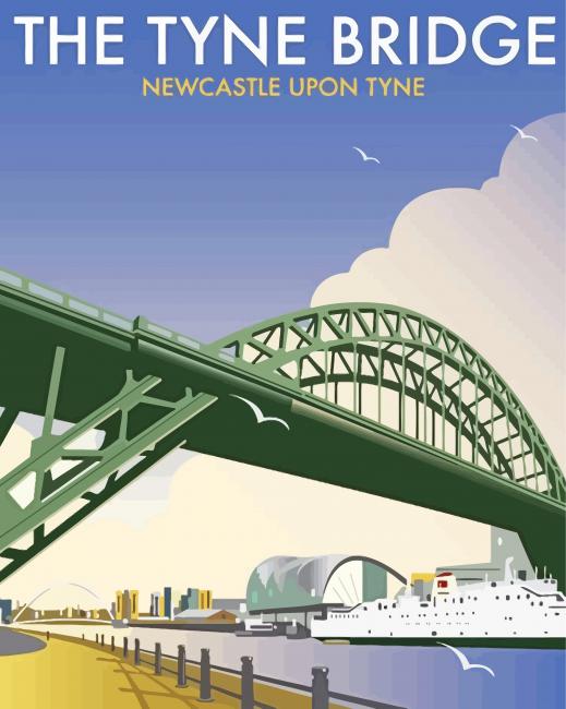 Newcastle Upon Tyne Poster paint by number
