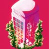 Pink Phone Booth Art paint by number