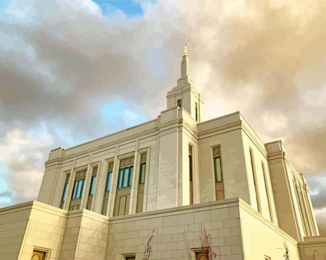 Pocatello Idaho Temple Usa Buildings Paint By Numbers