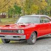 Red Dodge Coronet paint by number
