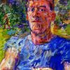 Self Portrait Of A Degenerate Artist By Oskar Kokoschka paint by number