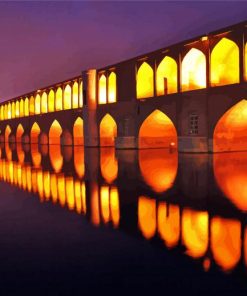Si O Se Pol Iranian Bridge Night Paint By Numbers