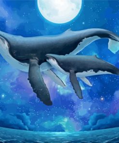 Space Whales paint by number
