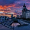 Sunset At Liverpool Paint By Numbers