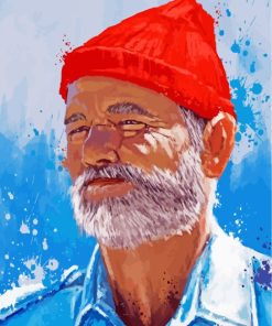 The Life Aquatic Splatter Character paint by number