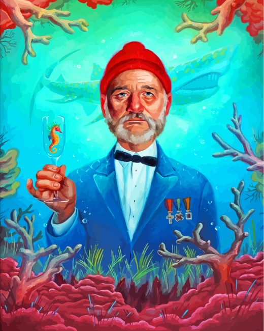 The Life Aquatic With Steve Zissou Character Art paint by number