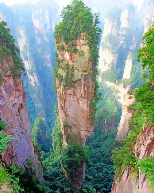 Tianzi Mountain paint by number