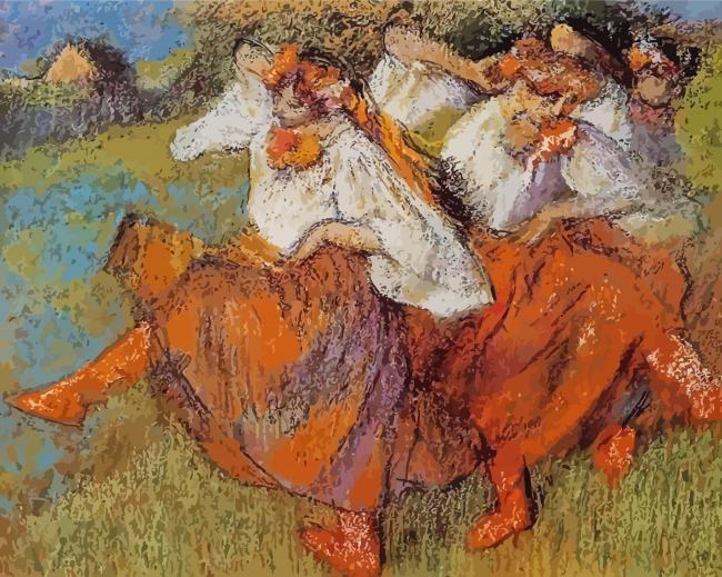 Ukrainian Dancers By Edgar Degas paint by number