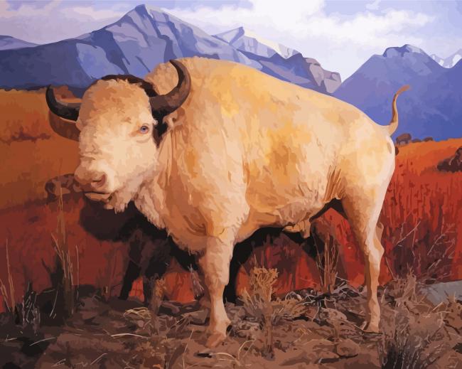 White Buffalo Art paint by number