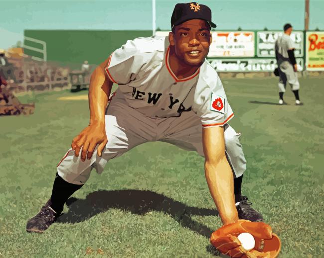 Willie Mays Paint By Numbers