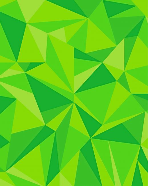 Abstract Green Triangle Geometrical Paint By Numbers