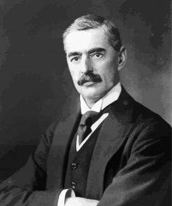 Black And White Neville Chamberlain Paint By Numbers
