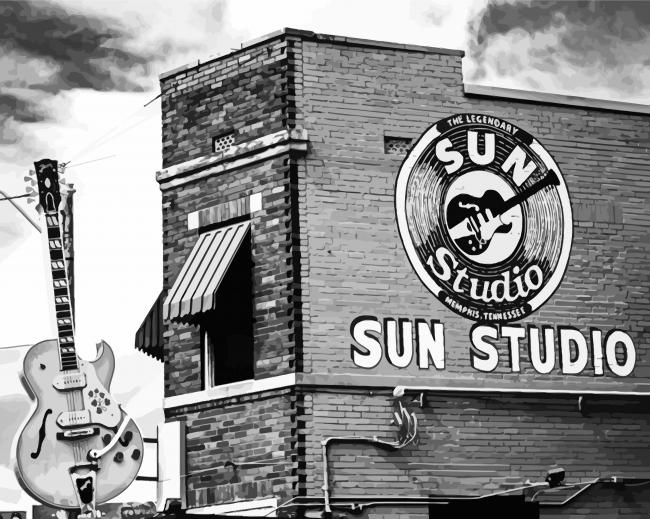 Black And White Sun Studio Paint By Numbers