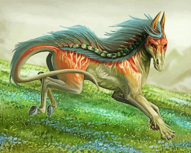 Creepy Fantasy Horse paint by number
