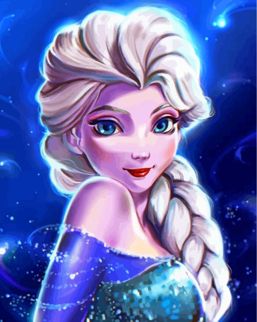 Cute Disney Elsa Art paint by number