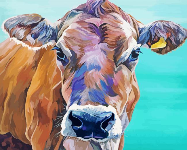 Jersey Cow Art Paint By Numbers