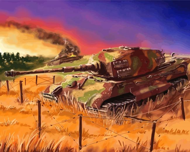 German Tiger Tank Art Paint By Numbers