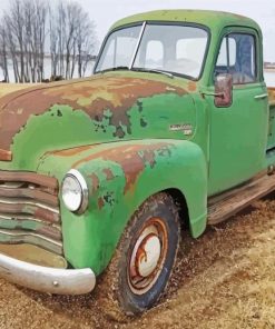 Green Old 1953 GMC Ton Truck paint by number