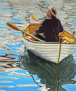 Man In Rowing Boat paint by number