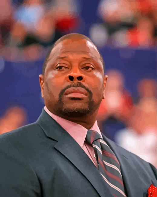 Patrick Ewing Basketball Coach paint by number