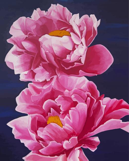 Pink Love Peony Paint By Numbers