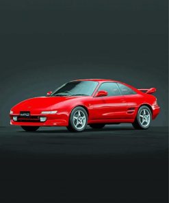Red Toyota Mr2 paint by number
