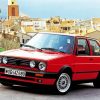 Red Volkswagen Golf Mk2 Paint By Numbers
