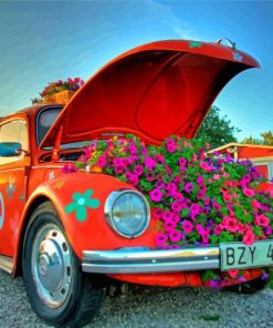 Ww Beetle Blossom Flowers Paint By Numbers