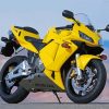 Yellow Honda Motorcycle Paint By Numbers