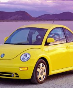 Yellow VW Car paint by number