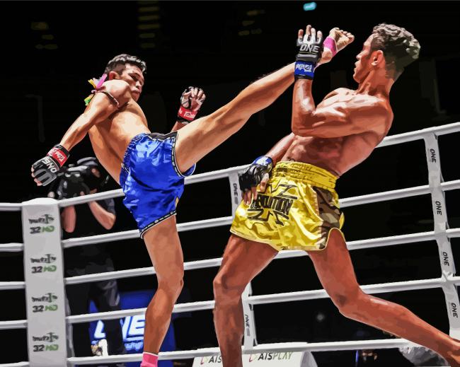 Muay Thai Sport Paint By Numbers