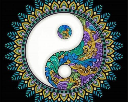 Yin Yang Mandala Paint By Numbers 